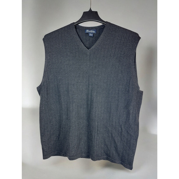 Brooks Brothers Other - Vtg Brooks Brothers Extra Fine Italian Merino Wool Sweater Vest Charcoal Mens XL